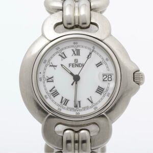 Fendi Orologi Stainless Steel Roman Dial Watch